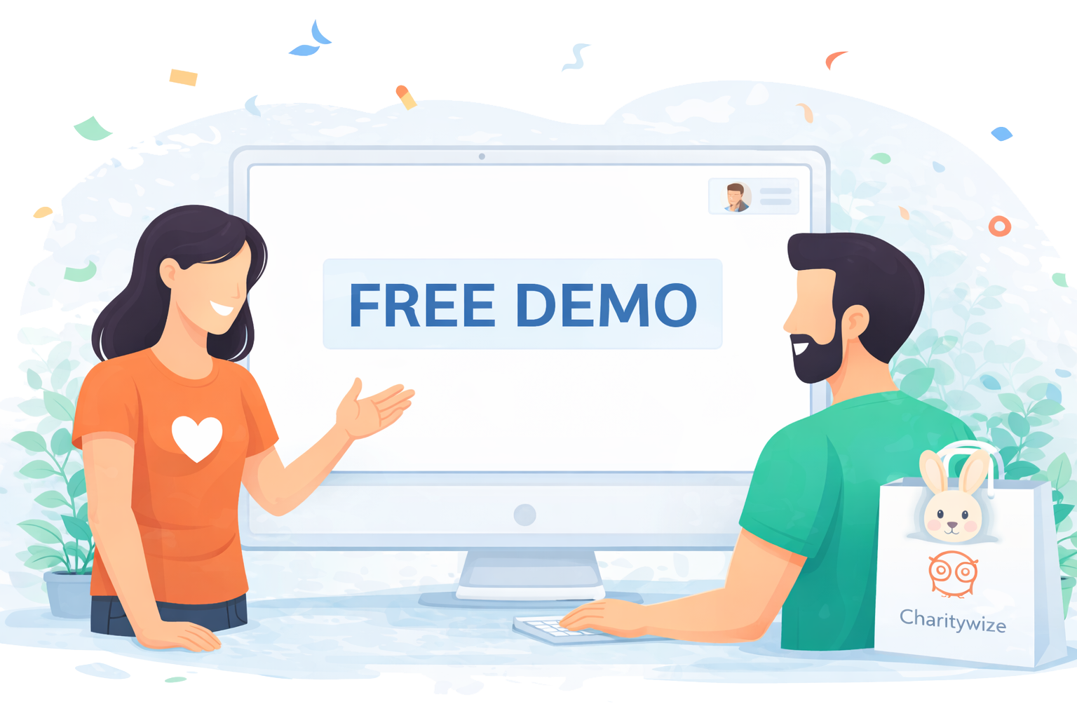 Book a free demo of charity CRM software with a simple contact form